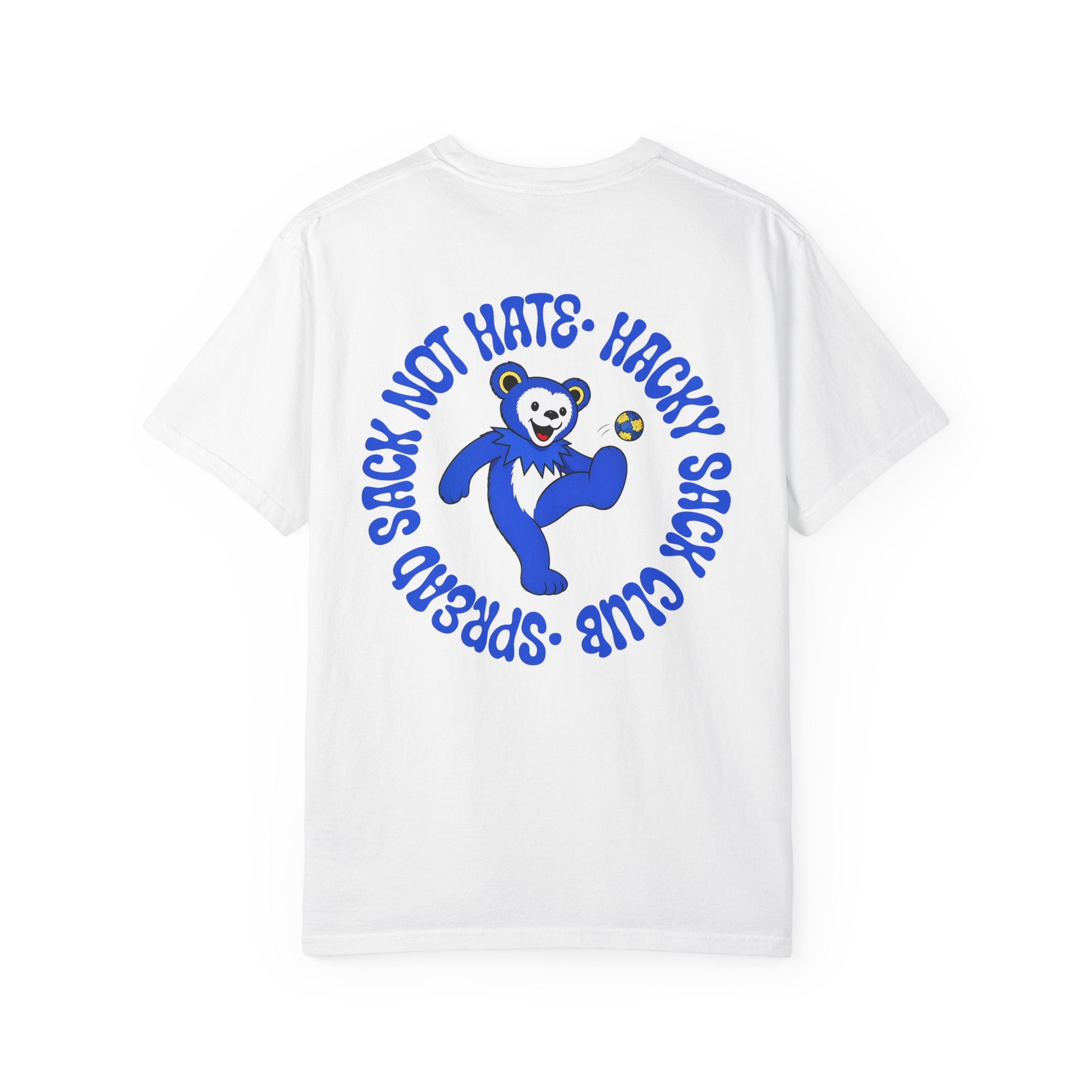 Blue and Yellow Hacky Sack Tee