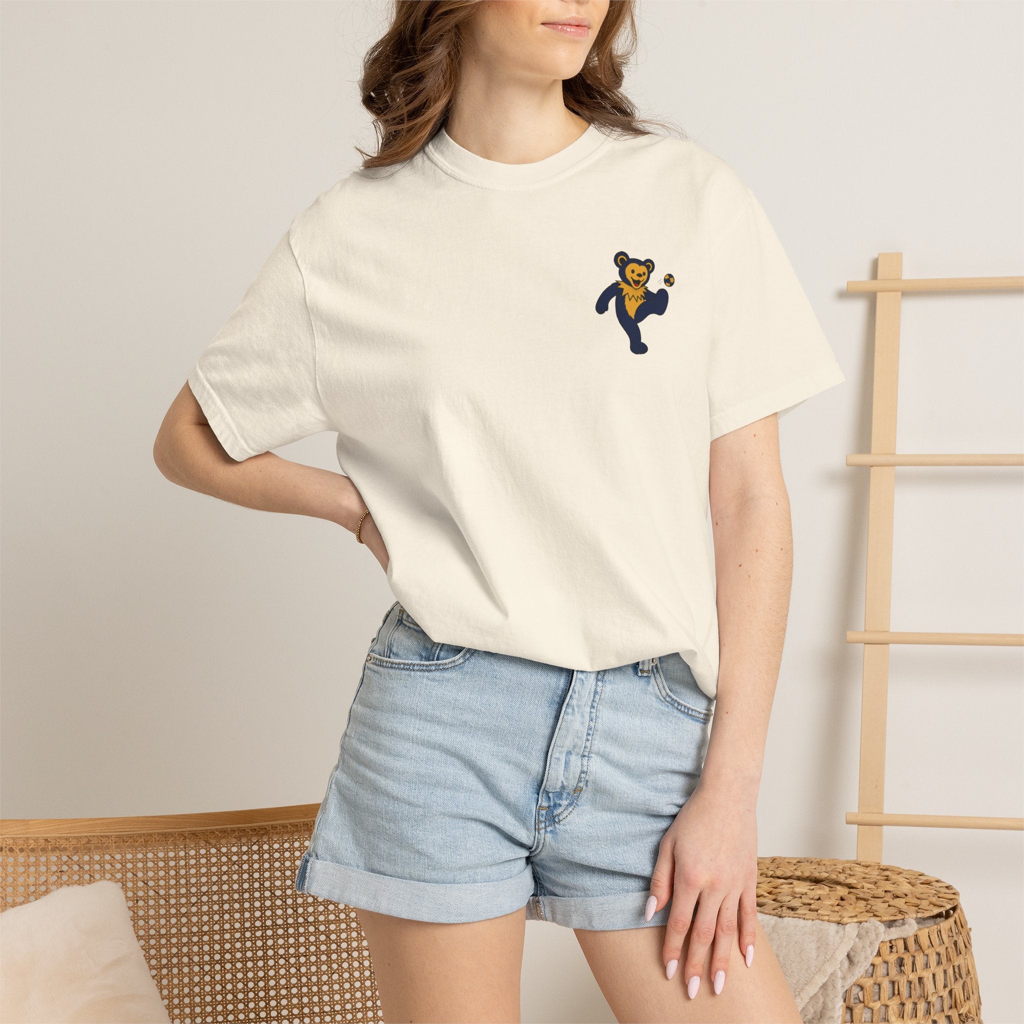 Navy and Gold Hacky Sack Tee