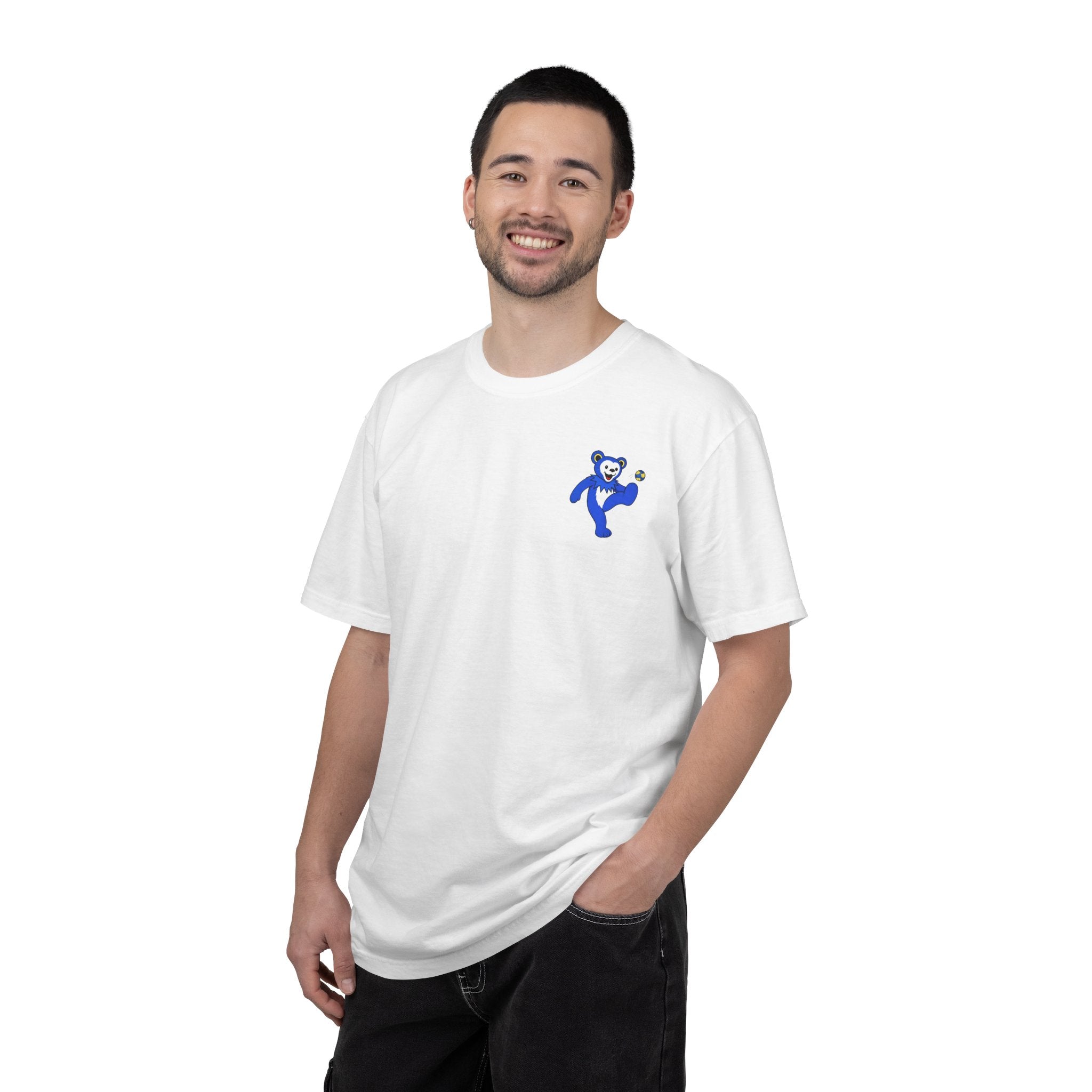 Blue and Yellow Hacky Sack Tee