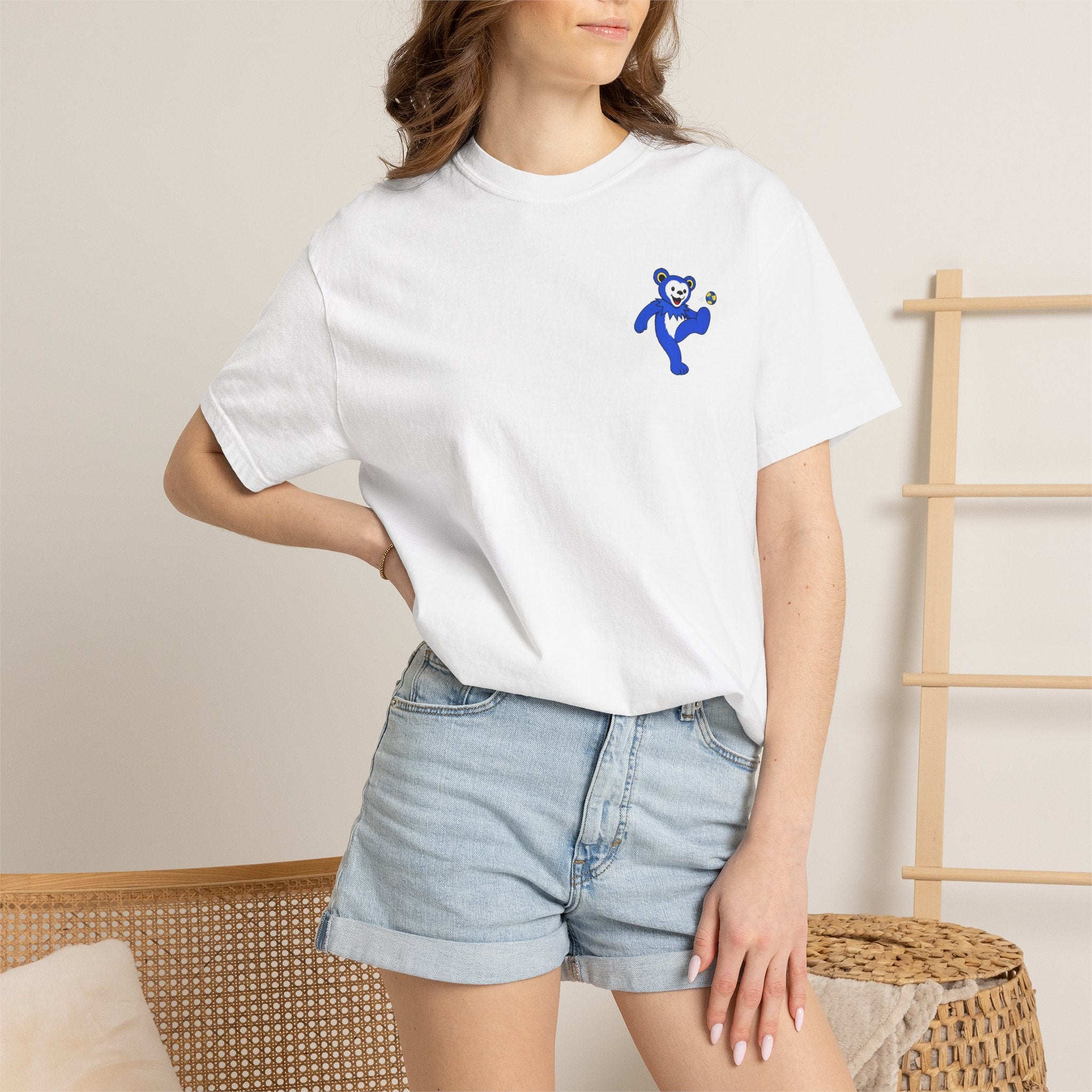 Blue and Yellow Hacky Sack Tee